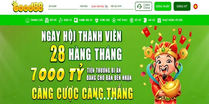 Các bước đăng nhập Good88 trên di động